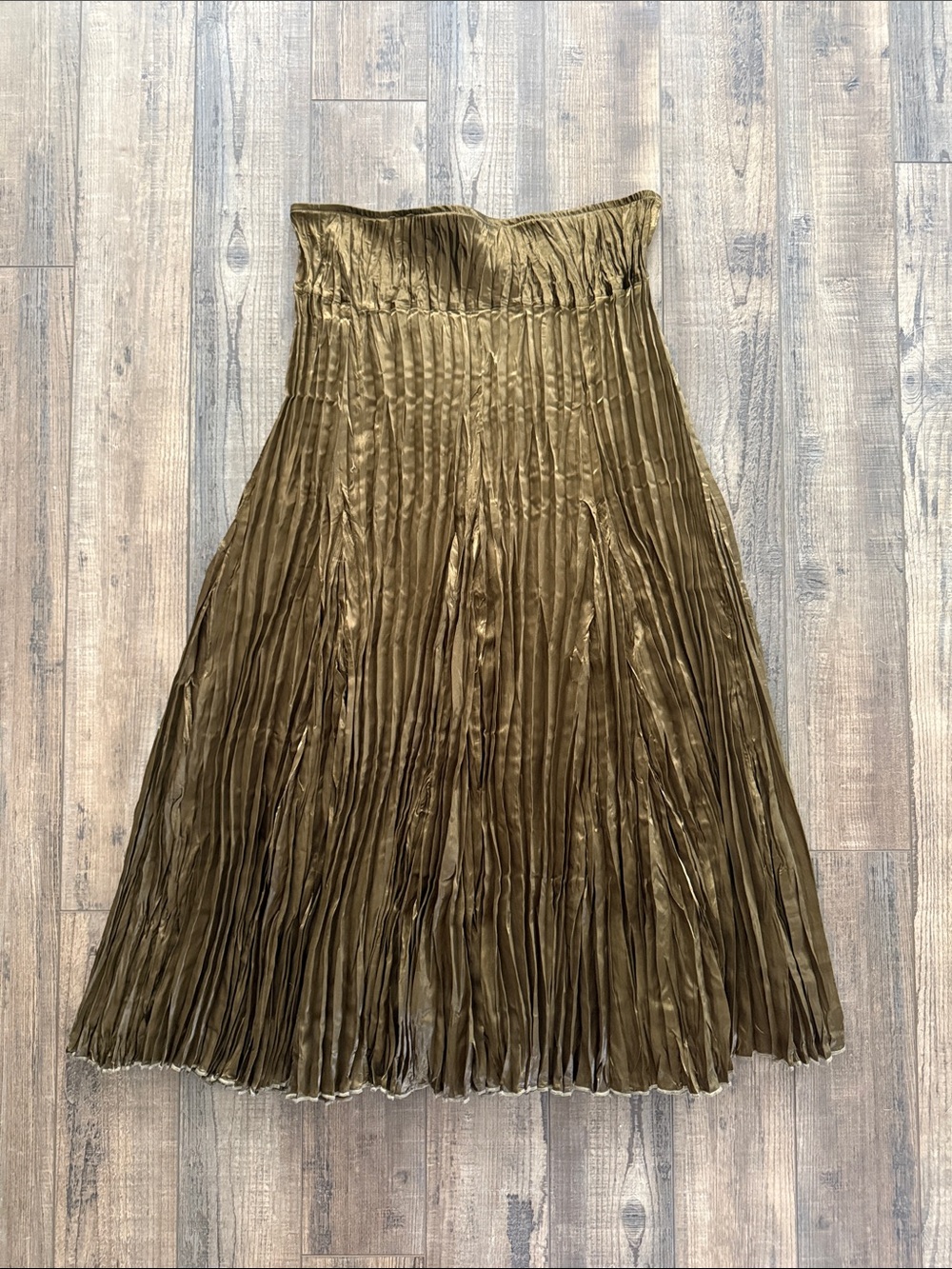 Pleated Olive Green Women's Skirt/Dress